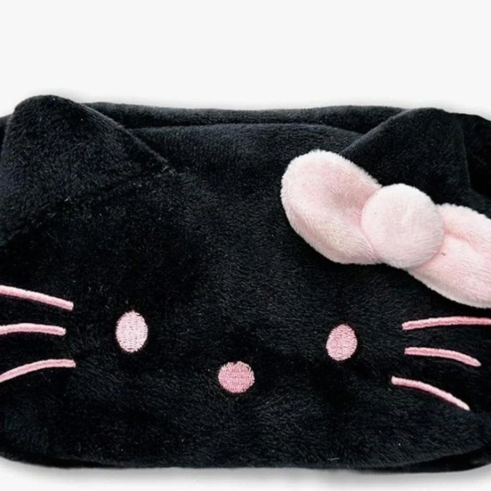 Black‎ and pink soft hello kitty Cosmetic travel bag